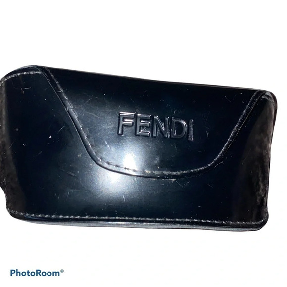 Fendi  vintage black Leather sunglasses case - Picture 1 of 11
